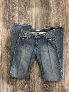 Y2K Petrol Heartbreaker Jeans‎ W29 L34 Bootcut Rhinestone Studded Western Denim